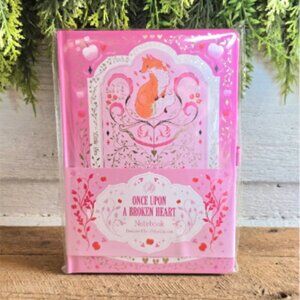 Once Upon a Broken Heart Fairyloot Pink, Gold Foil, & White with Fox Notebook